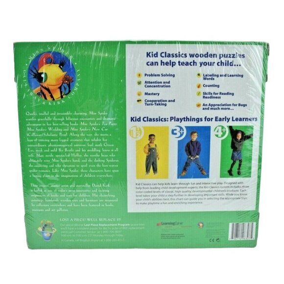 Vintage Learning Curve 24 Piece Miss Spider Kid Classics New 1997 Wooden Puzzle - Picture 2 of 2